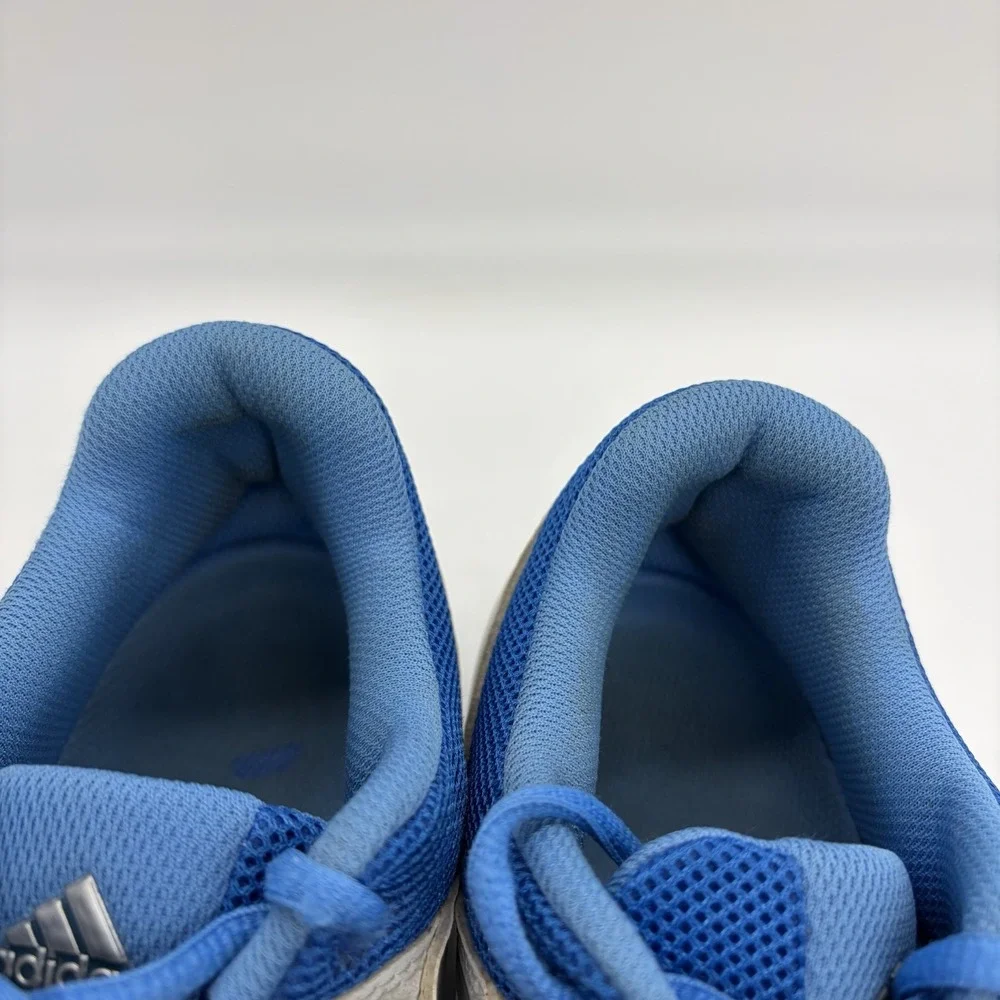 Adidas Mens 11 Powerlift 2 Weightlifting Shoes Blue & White w/ Black 3-Stripes